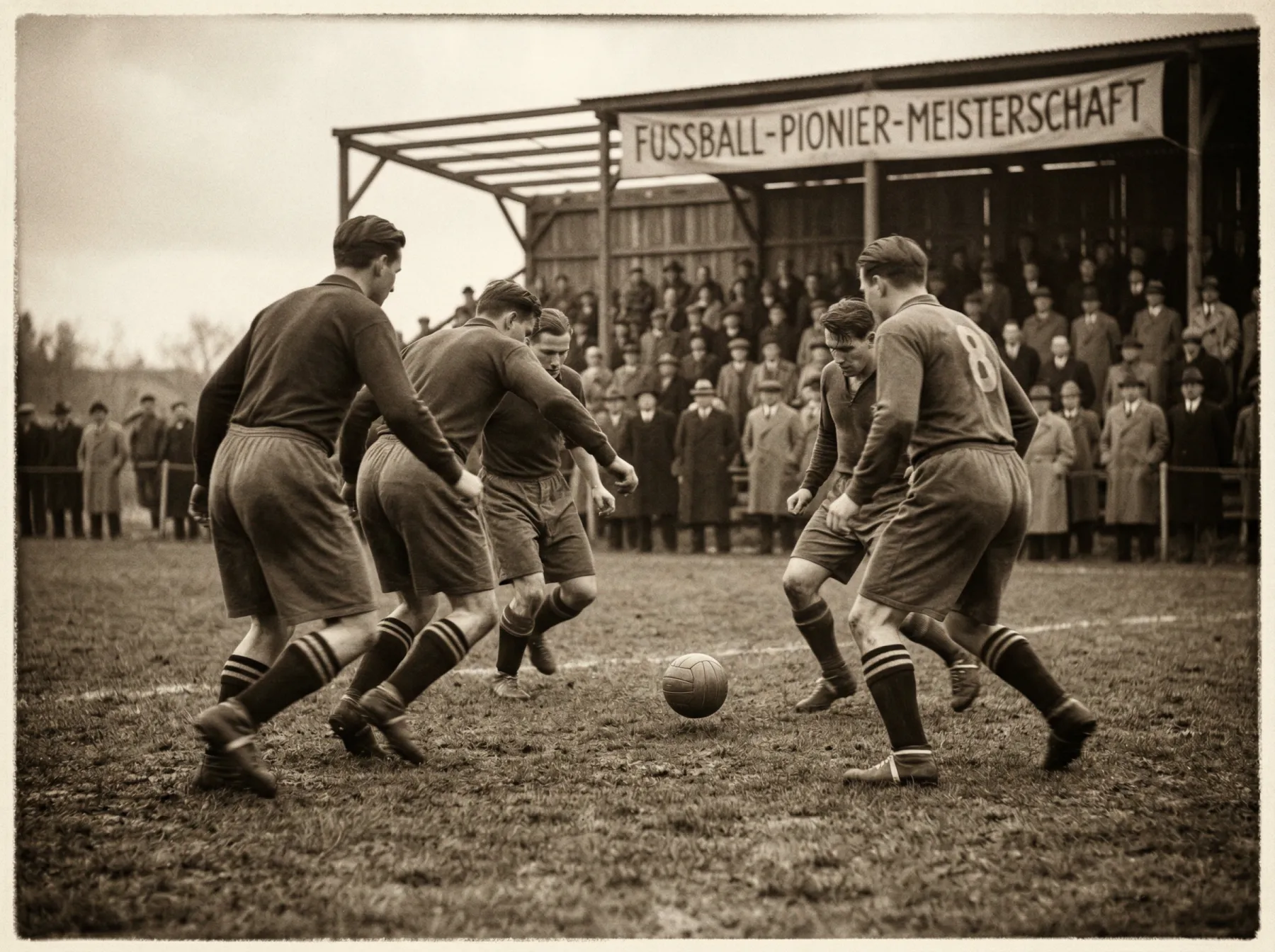 Historische Spielszene der Schweizer Nationalmannschaft an einer Weltmeisterschaft
