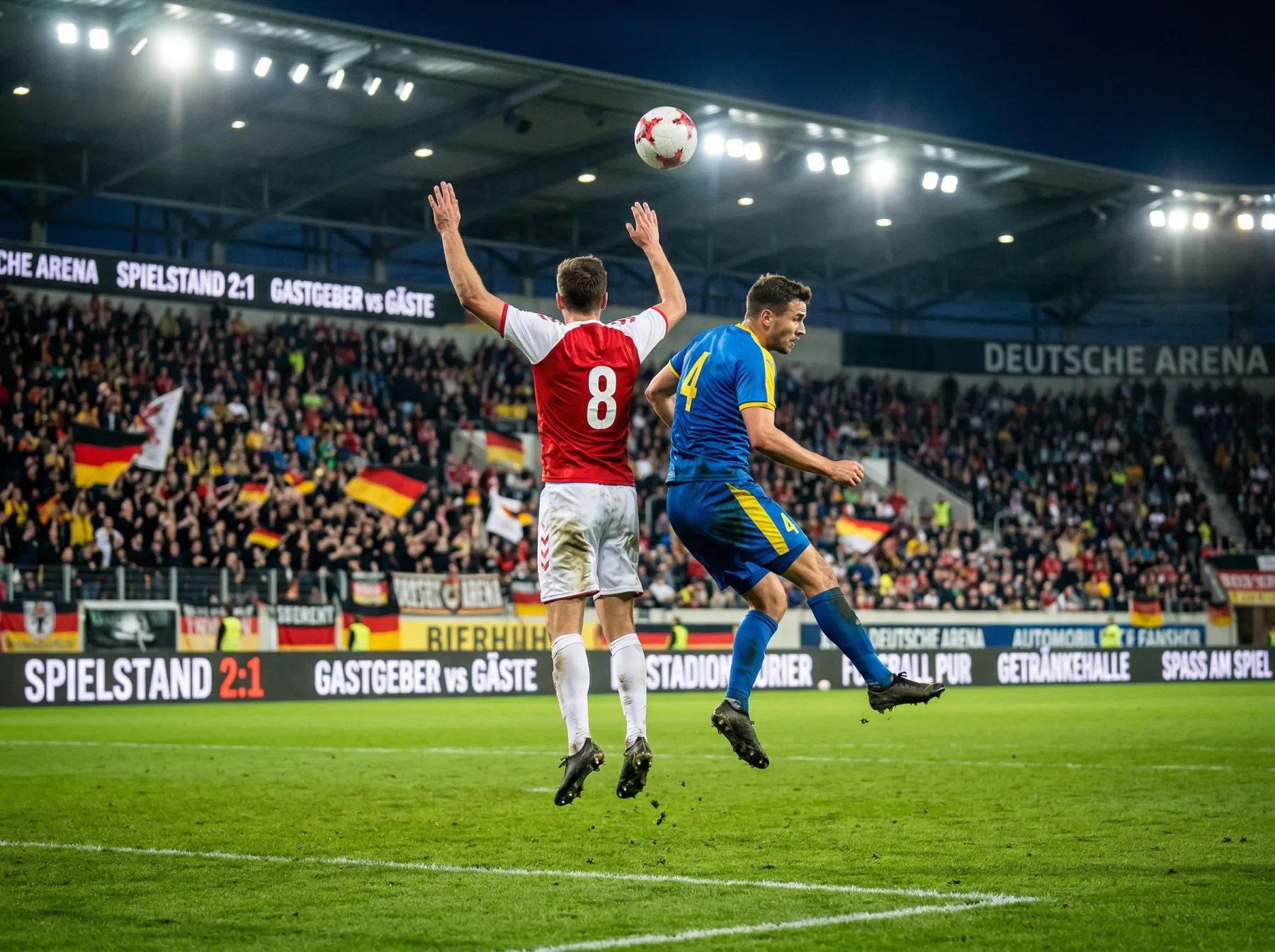 Zweikampf zwischen bosnischem Stürmer und Schweizer Verteidiger, Symbolbild zur WM 2026 Vorschau