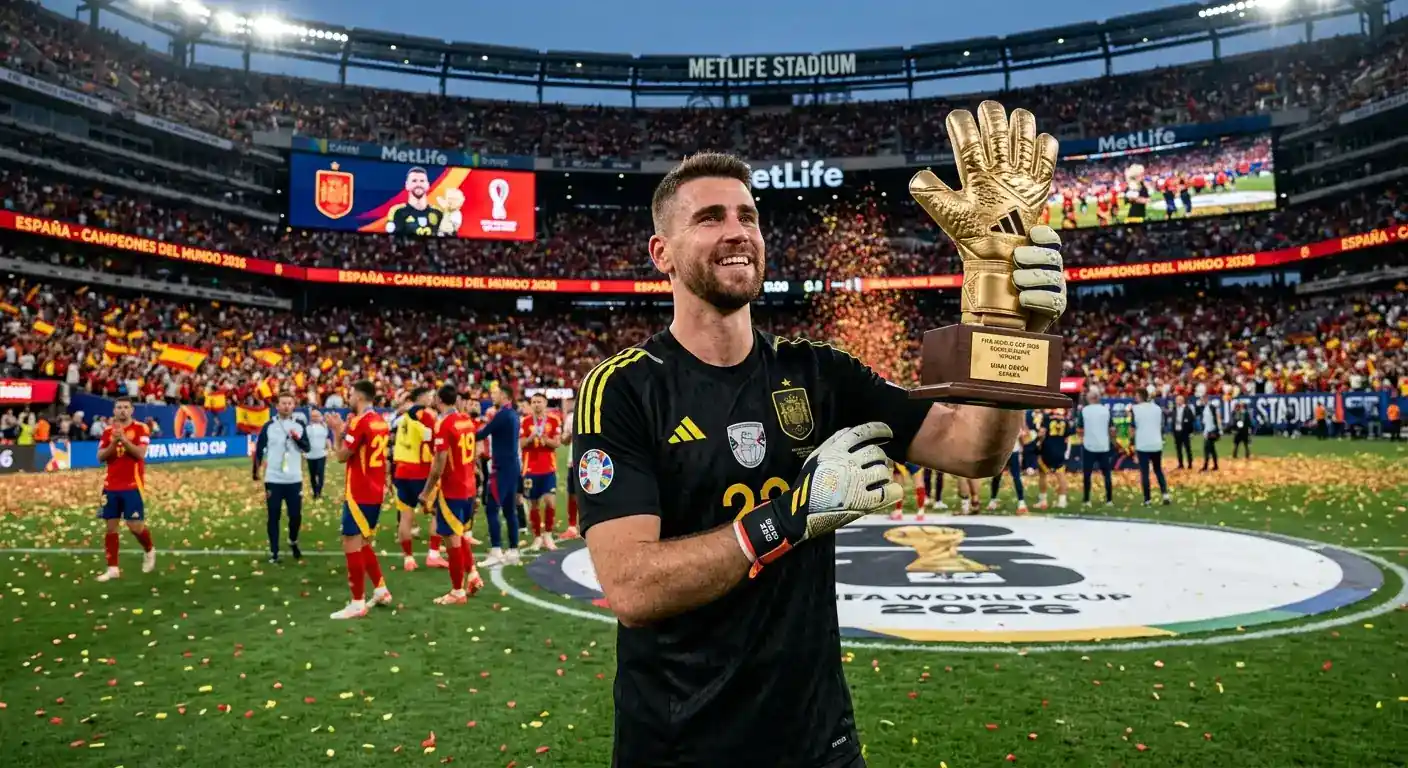 Unai Simón hält den Golden Glove nach 7 Clean Sheets und einem Gegentor im gesamten Turnier